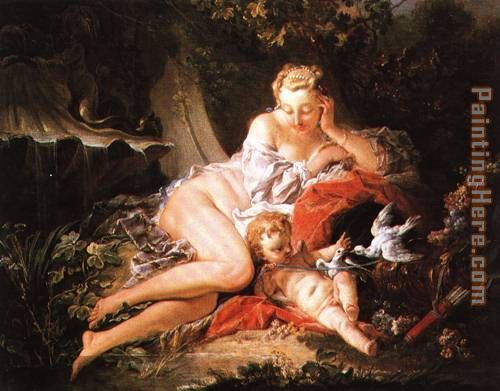 Venus and Cupid painting - Francois Boucher Venus and Cupid art painting